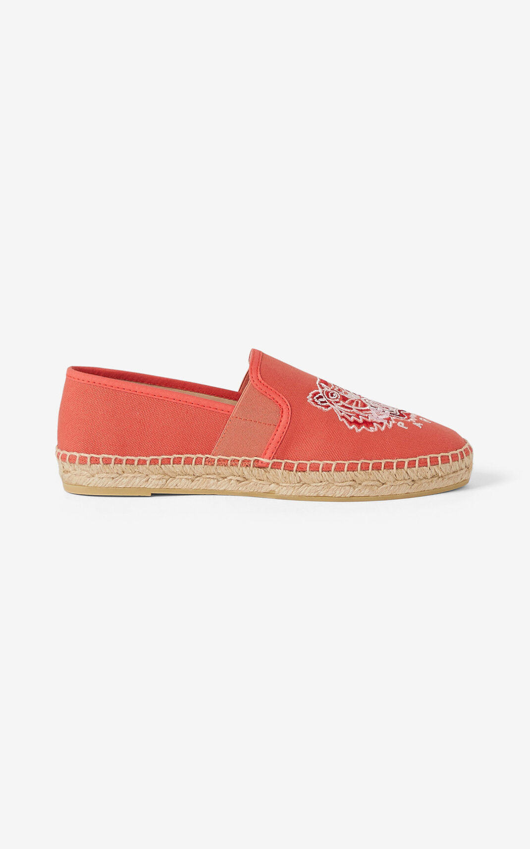 Kenzo Tiger elasticated Kanvas Espadril Bayan Kırmızı | 7302-IABQP